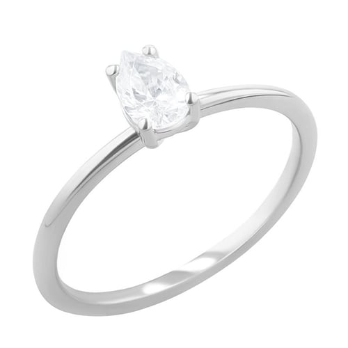Verlobungsring mit einem Diamanten in Birnenform North
