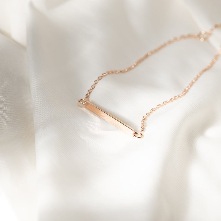 Silbernes minimalistisches Armband Bar 135887