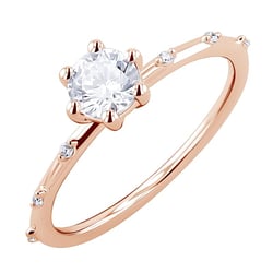 Zarter Verlobungsring mit Lab Grown Diamanten Akadie