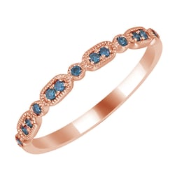 Goldring mit blauen Diamanten Liam