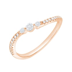 Gewellter Goldring mit Lab Grown Diamanten Mikael