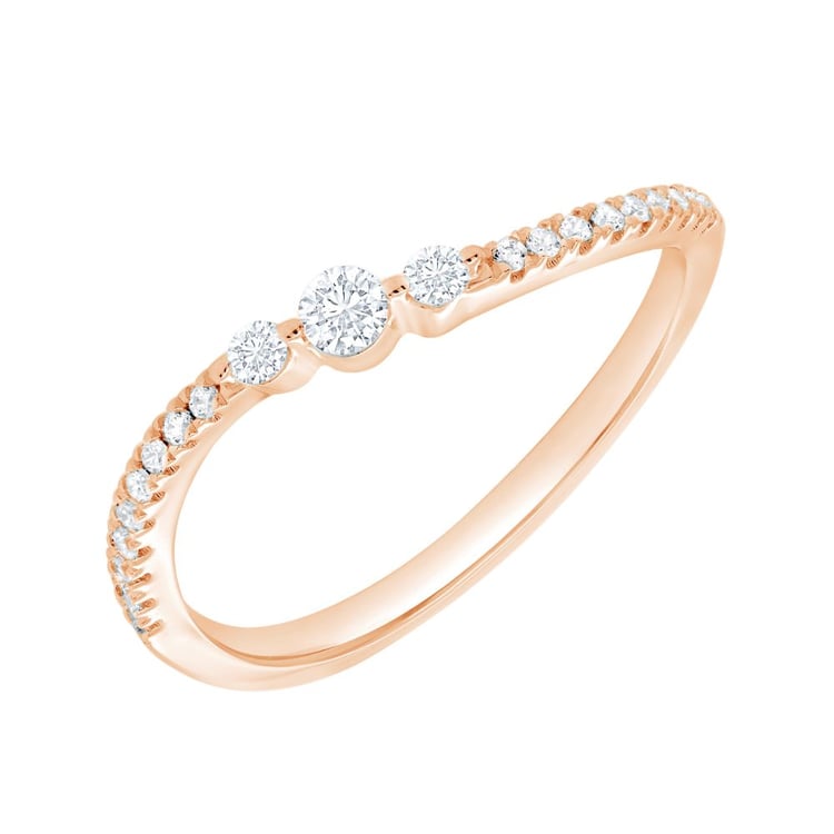 Gewellter Goldring mit Lab Grown Diamanten Mikael 162353