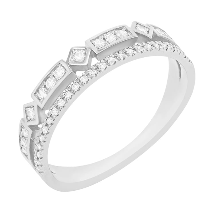 Trendy Goldring mit Lab Grown Diamanten Ward 101503