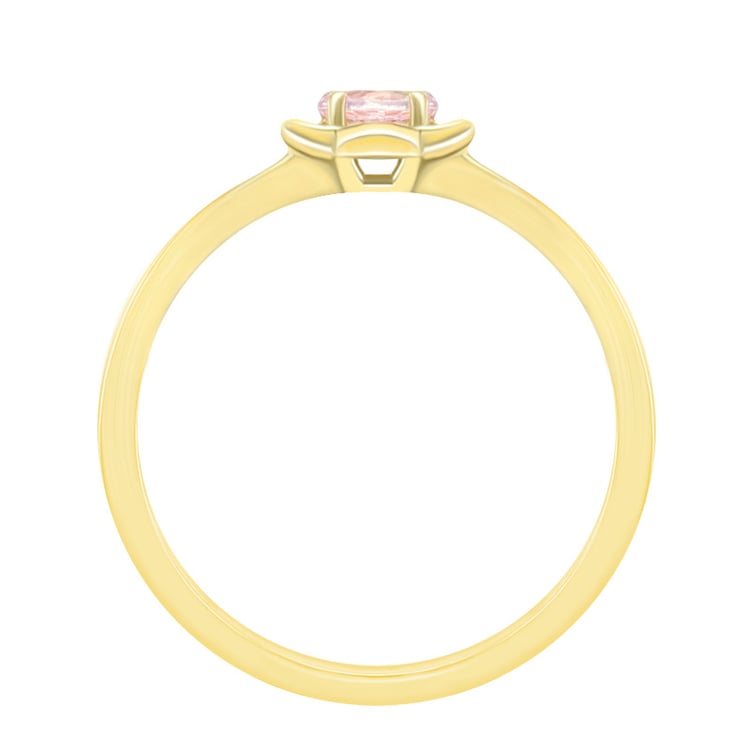 Goldener Verlobungsring mit Morganit und Moissaniten Mia 73677