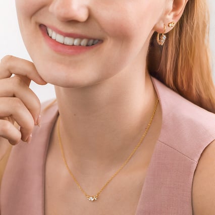 Cluster Halskette mit Lab Grown Diamanten Luna