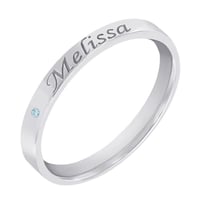 Goldring mit Gravur und Edelstein Ihrer Wahl Bellamy