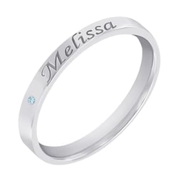 Goldring mit Gravur und Edelstein Ihrer Wahl Bellamy