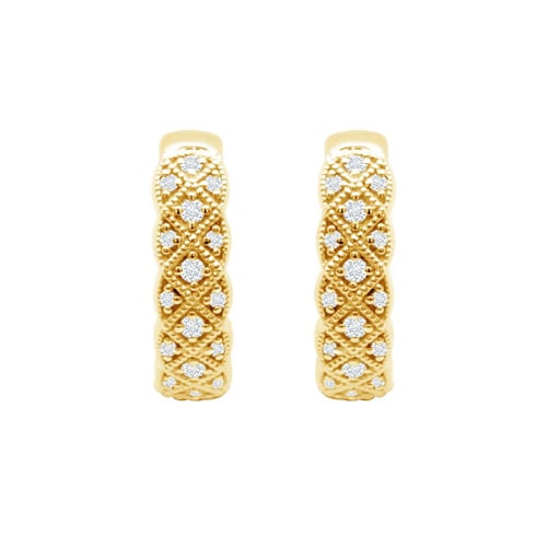 Goldene Creolen mit Lab Grown Diamanten Laura