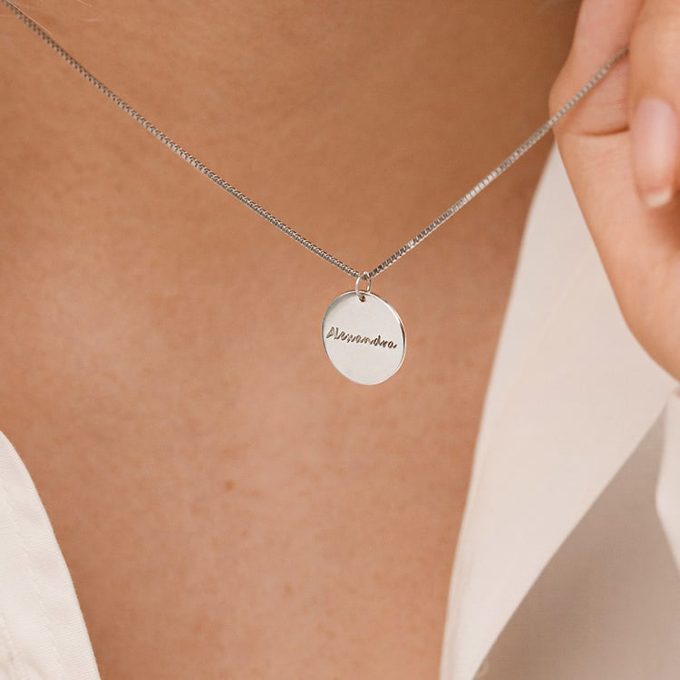 Platinanhänger mit beidseitiger Gravur Leasy 156768