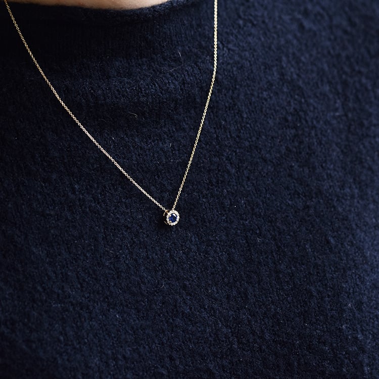 Halo-Anhänger mit Saphir Vicky 41694