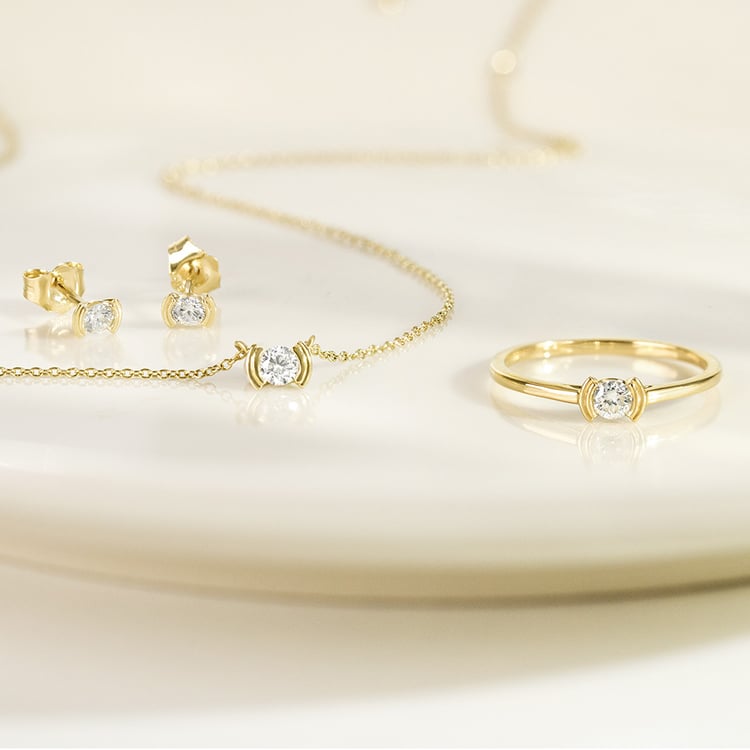 Minimalistischer Ring aus Gold mit Lab Grown Diamanten Otto 161916