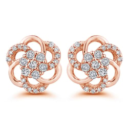 Diamantohrringe in Form von Blumen Belisario