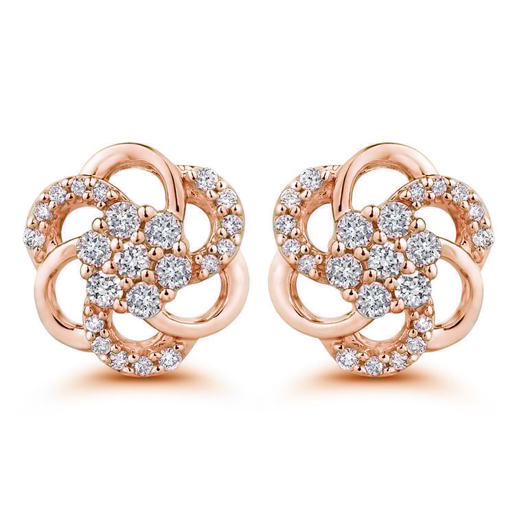 Diamantohrringe in Form von Blumen Belisario 51860