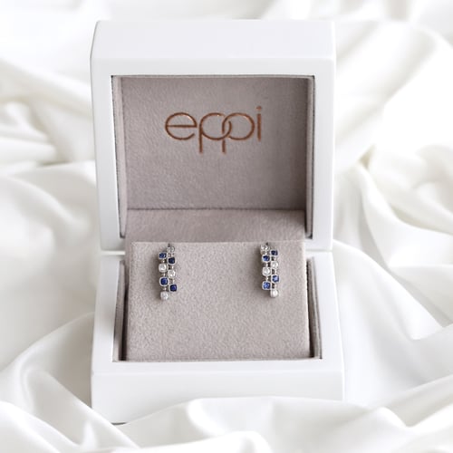 Ohrstecker mit Diamanten und Saphiren Viltaute