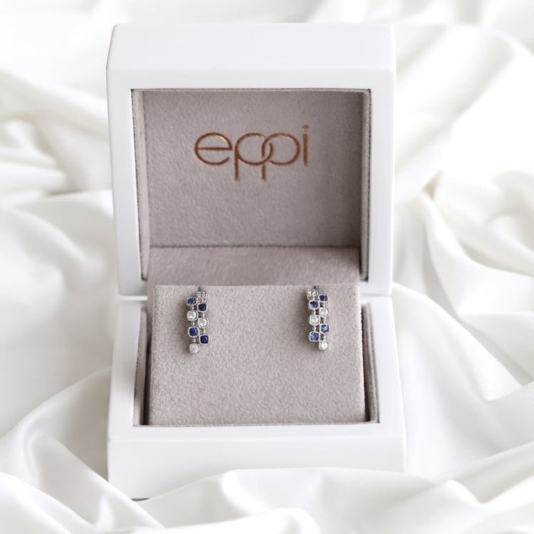 Ohrstecker mit Diamanten und Saphiren Viltaute 85803