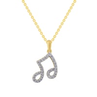 Anhänger aus Gold mit Lab Grown Diamanten in Form einer Note Ariel