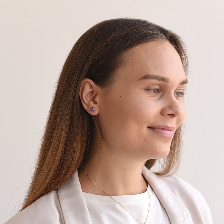 Tansanit Ohrringe aus Gold 64297