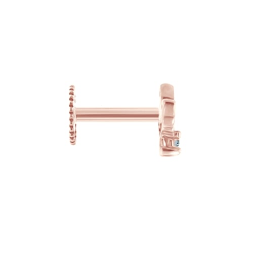 Goldener Piercing Ohrstecker mit himmelblauen Topasen Amina
