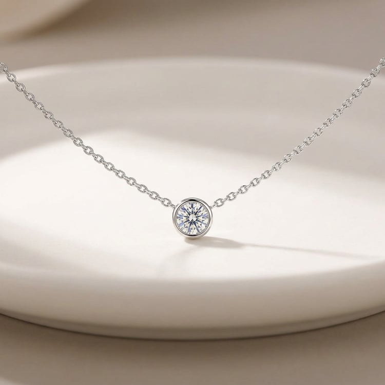 Minimalistische Halskette mit Diamanten Glosie 169705