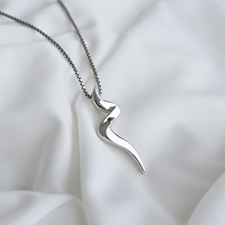 Silberner Anhänger mit blauem Diamanten Shanin 86225