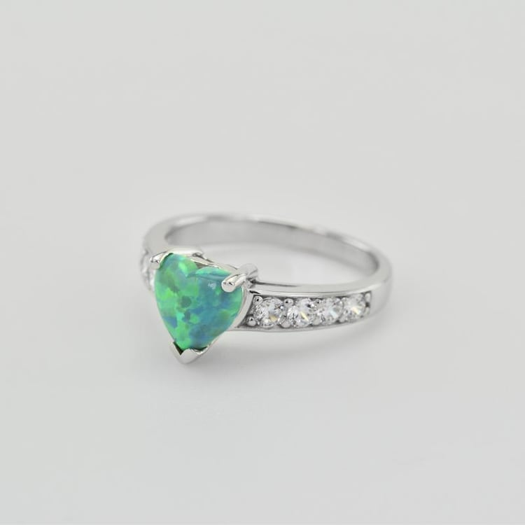 Silberner Ring mit Opal und Zirkonia Bailey 27956