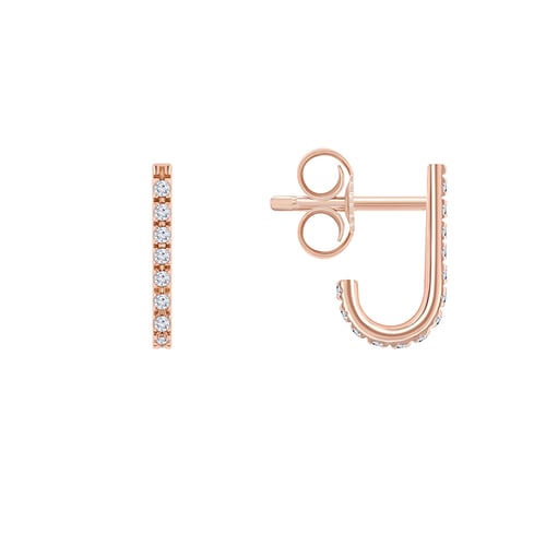 Minimalistische Ohrringe mit Diamanten Passang