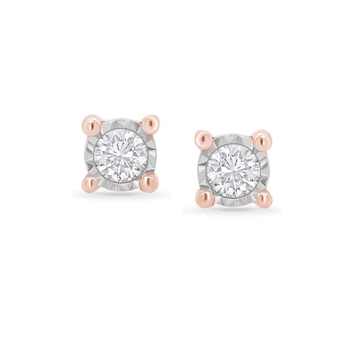 Einfache Ohrstecker mit Diamanten Dommila