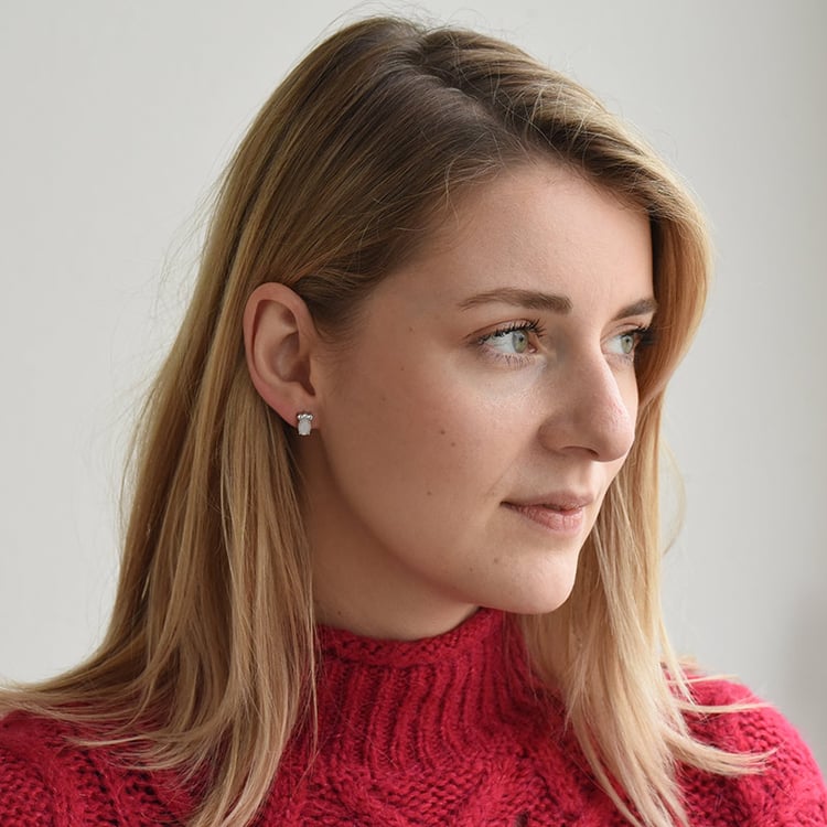 Ohrringe in Silber mit Topas und Mondstein Perkin 72648