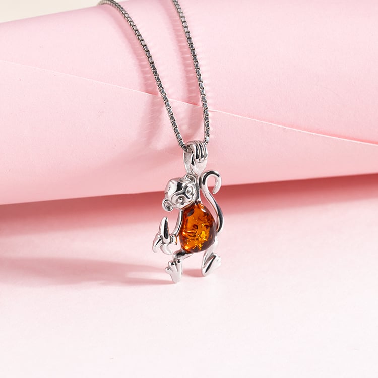 Silberner Anhänger in Form eines Äffchens Mabuk 150755