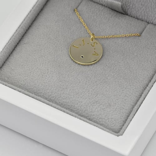 Anhänger mit schwarzen Diamanten und personalisierter Gravur Cassius