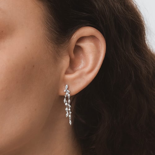 Hängeohrringe mit Diamanten Lungile