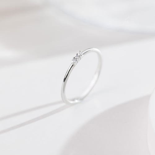 Silberner Diamantring Nicklas