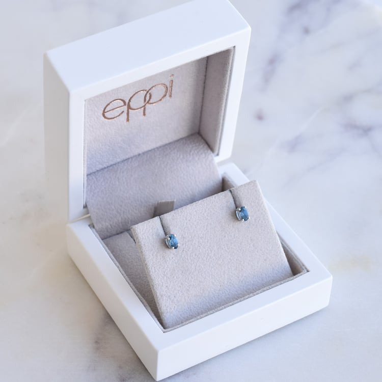 Silberne Ohrringe mit Londoner Topasen Deborah 86214