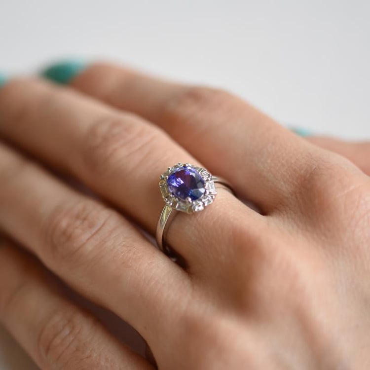 Tansanitring mit Diamanten Faline 17852