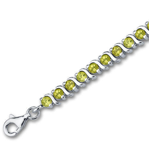 Silbernes Armband mit Olivinen Lakobe 6248