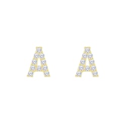 Ohrstecker mit Lab Grown Diamanten in Buchstabenform Ihrer Wahl Griff