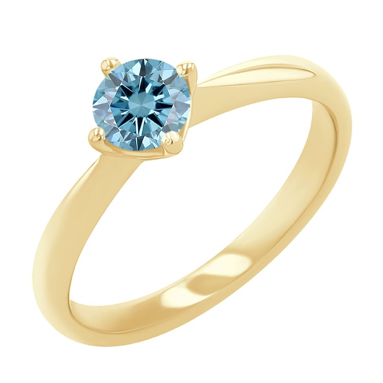 Verlobungsring mit einem zertifizierten fancy blauen Lab Grown Diamanten Mahiya 125038