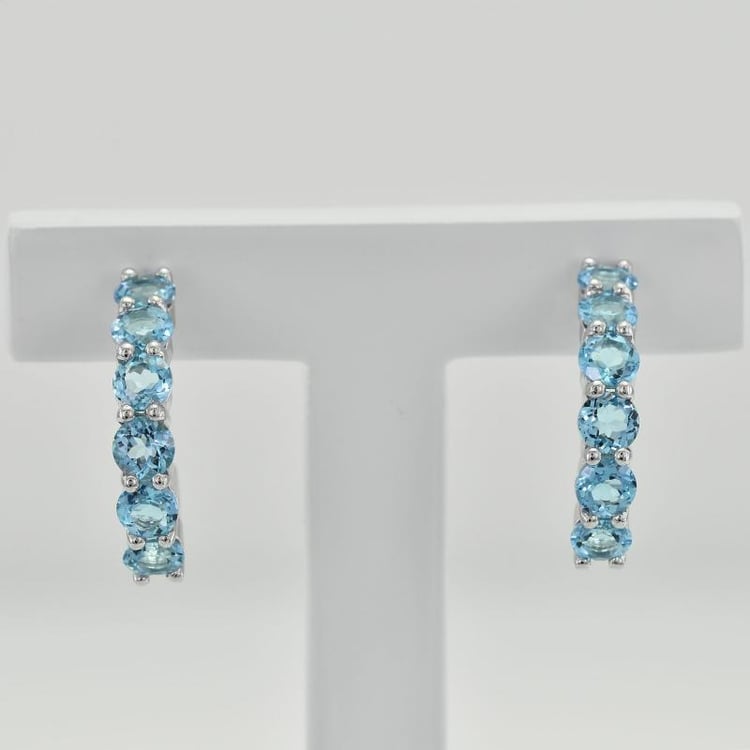 Topas Silberohrringe 35806