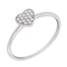 Silberner Ring mit einem Herzen voller Lab Grown Diamanten Ubline