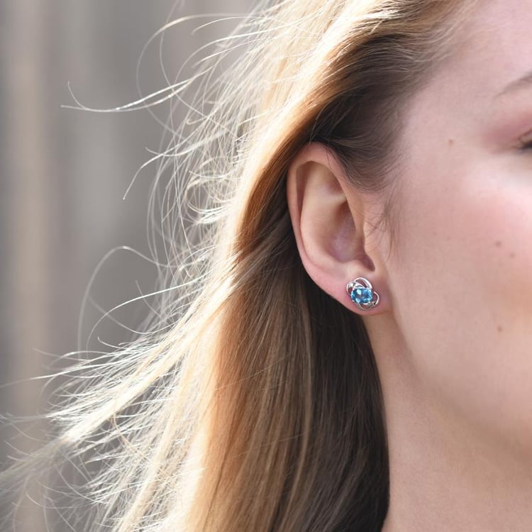 Ohrringe aus Silber mit Topas 47210