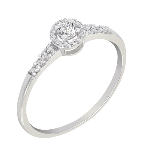 Haloring mit Diamanten Mourise