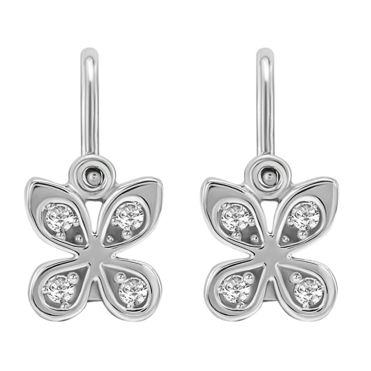 Kinderohrringe aus Gold in Form eines Schmetterlings mit Lab Grown Diamanten Madeleine 145076
