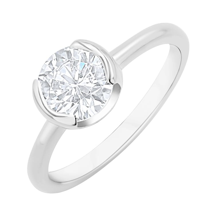 Goldring mit Halblünette natürlichem Diamanten Agrippa 164639