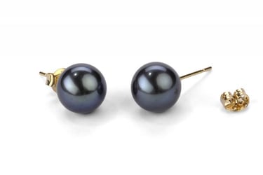 Elegante Ohrringe mit schwarzen Perlen Balbe