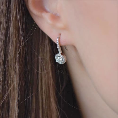 Diamantohrringe mit GIA zertifizierten Diamanten Rochi