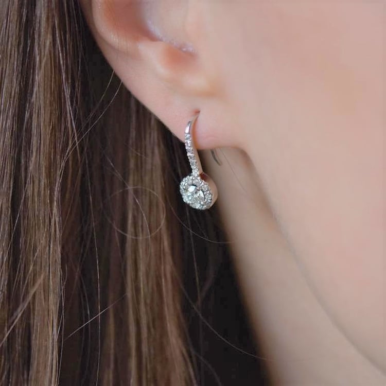 Diamantohrringe mit GIA zertifizierten Diamanten Rochi 105076