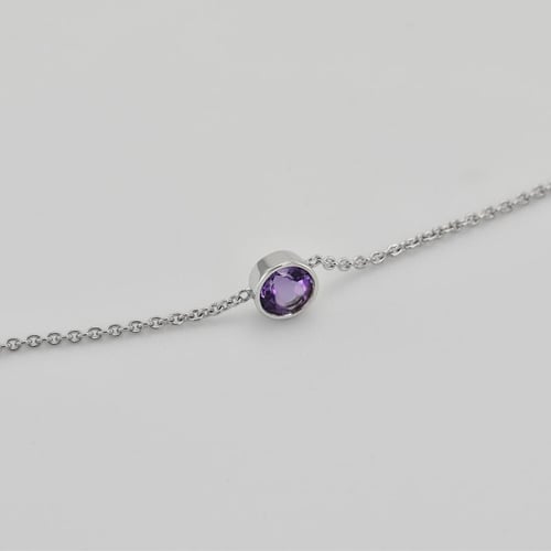Armband aus Platin mit Amethyst Arleth
