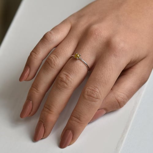 Goldring mit Gelb Diamant Xemy