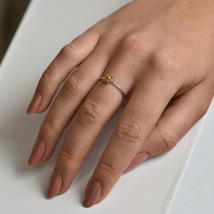 Goldring mit Gelb Diamant Xemy 36330