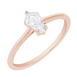 Verlobungsring mit Lab Grown Diamant in Shield Form Greta